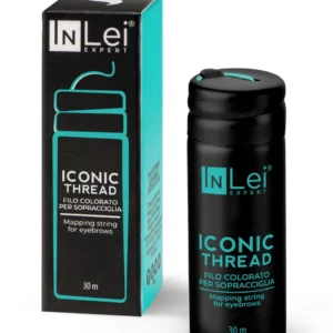 חוט מיפוי גבות ICONIC THREAD של InLei, אריזת 30 מטר. מתאים ללימודי קוסמטיקה ועיצוב גבות.